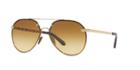 Burberry 61 Gold Pilot Sunglasses - Be3099