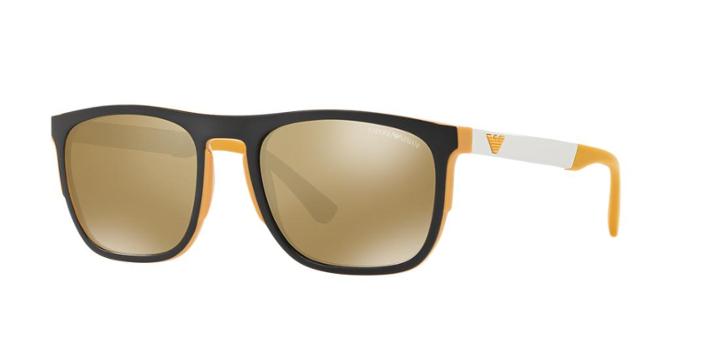 Emporio Armani 55 Yellow Square Sunglasses - Ea4114