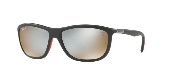 Ray-ban Rb8351m 60 Black Matte Square Sunglasses