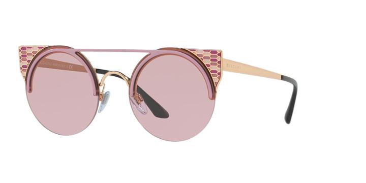 Bvlgari 54 Gold Round Sunglasses - Bv6088