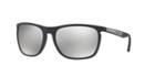 Emporio Armani 59 Black Matte Rectangle Sunglasses - Ea4107