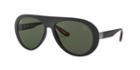 Ray-ban Rb4310m 59 Black Matte Pilot Sunglasses