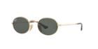 Ray-ban 54 Oval Gold Sunglasses - Rb3547n