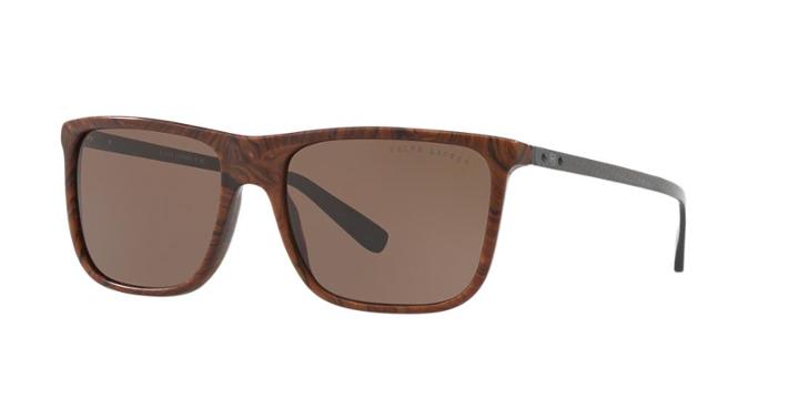 Ralph Lauren 58 Brown Rectangle Sunglasses - Rl8157