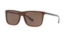 Ralph Lauren 58 Brown Rectangle Sunglasses - Rl8157