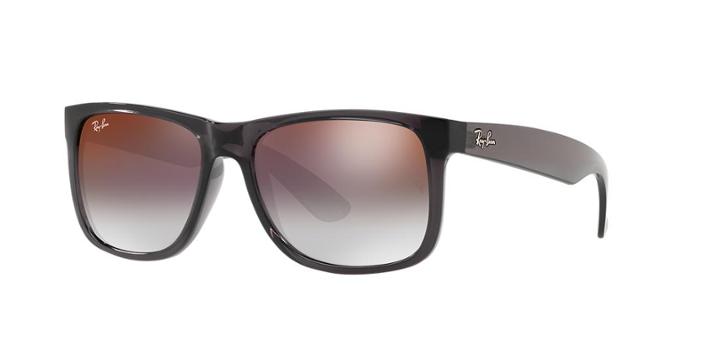 Ray-ban 54 Justin Grey Rectangle Sunglasses - Rb4165