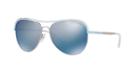 Michael Kors Vivianna I Silver Aviator Sunglasses - Mk1012