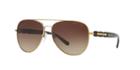 Michael Kors 58 Pandora Gold Aviator Sunglasses - Mk1015