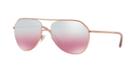 Dolce &amp; Gabbana 59 Rose Gold Aviator Sunglasses - Dg2191