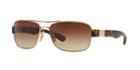 Ray-ban Gold Square Sunglasses - Rb3522