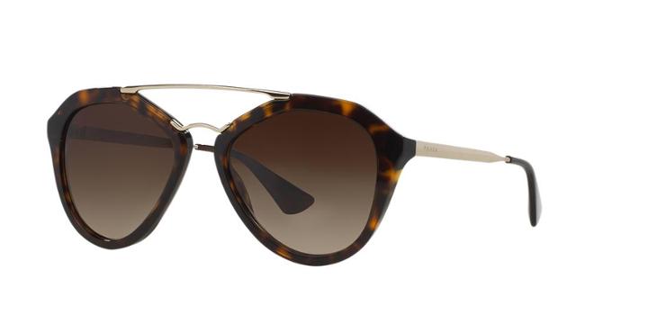 Prada Brown Aviator Sunglasses - Pr 12qs