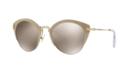 Miu Miu Mu 53rs Gold Round Sunglasses