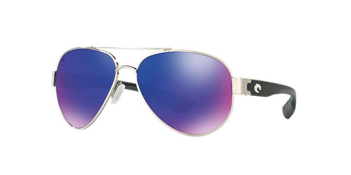 Costa Del Mar South Point Silver Aviator Sunglasses