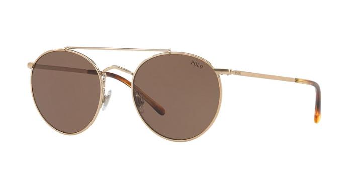 Polo Ralph Lauren 51 Rose Gold Round Sunglasses - Ph3114