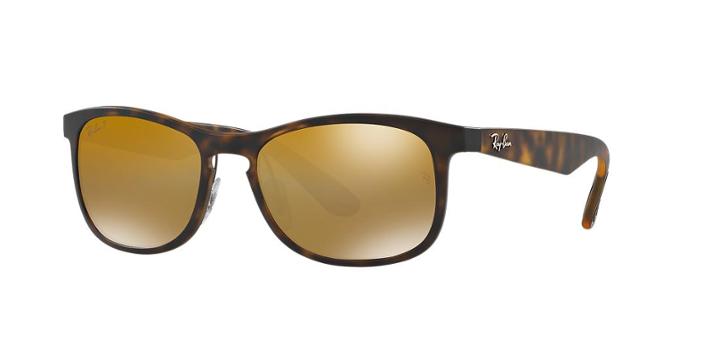 Ray-ban  Tortoise Matte Square Sunglasses - Rb4263