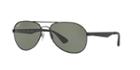Ray-ban Black Matte Wrap Sunglasses - Rb3549