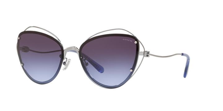 Coach 60 Gunmetal Cat-eye Sunglasses - Hc7086