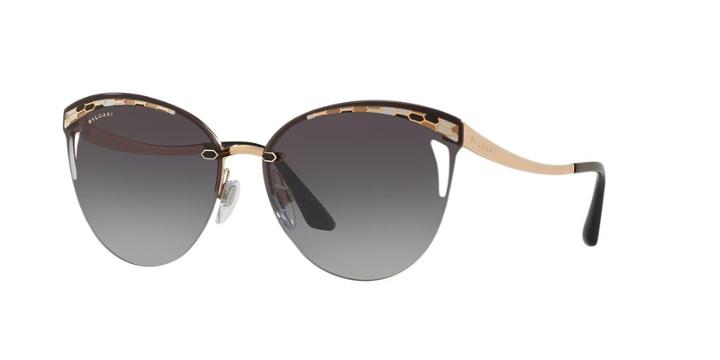 Bvlgari 63 Rose Gold Panthos Sunglasses - Bv6110