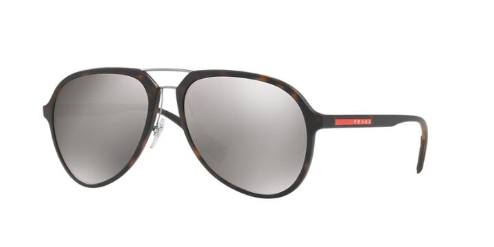 Prada Linea Rossa Ps 05rs 58 Tortoise Aviator Sunglasses