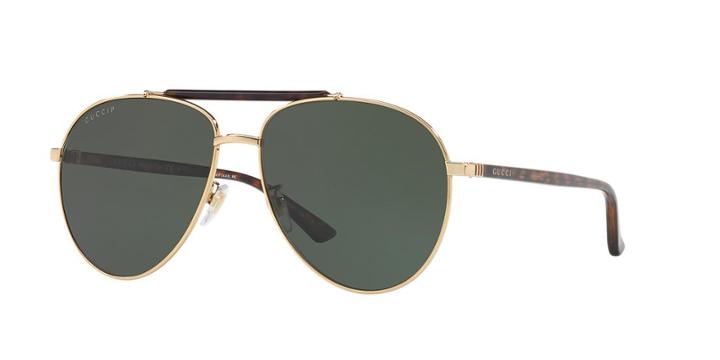 Gucci Gg0014s Gold Round Sunglasses