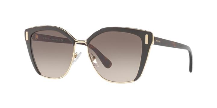 Prada Pr 56ts 57 Brown Square Sunglasses