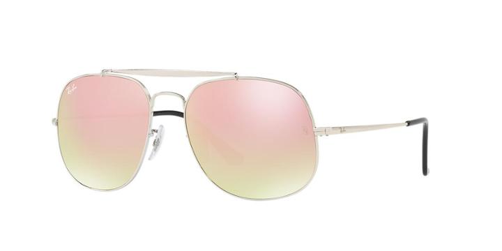 Ray-ban 57 Silver Square Sunglasses - Rb3561