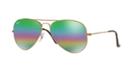 Ray-ban 62 Aviator Rainbow Bronze Sunglasses - Rb3025