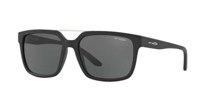 Arnette 57 Petrolhead Black Matte Square Sunglasses - An4231