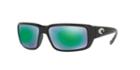 Costa Del Mar Fantail Polarized Black Matte Rectangle Sunglasses