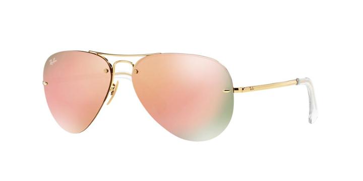 Ray-ban 59 Gold Pilot Sunglasses - Rb3449