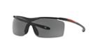 Prada Linea Rossa Ps 53ms Black Shiny Rectangle Sunglasses