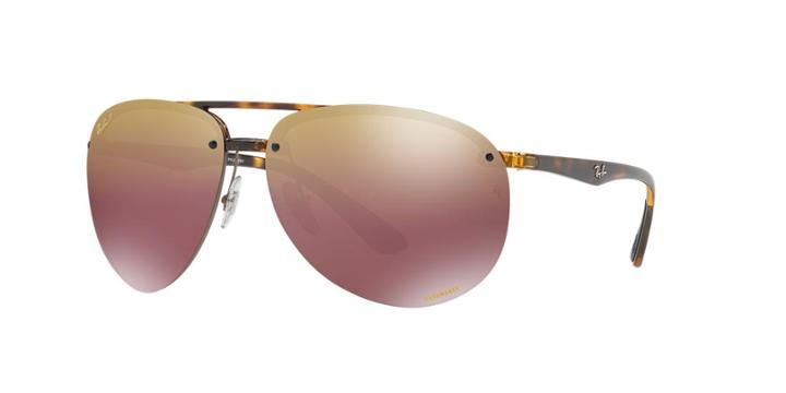 Ray-ban Rb4293ch 64 Tortoise Pilot Sunglasses