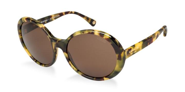 Coach Hc8046 Tortoise Round Sunglasses