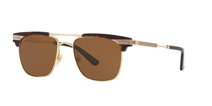 Gucci Gg0287s 52 Tortoise Rectangle Sunglasses
