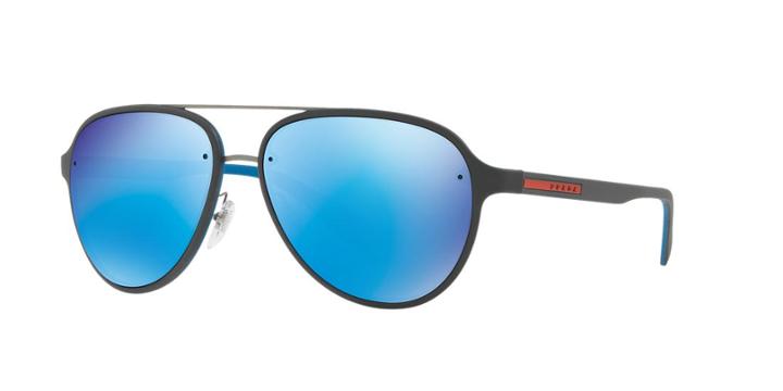 Prada Linea Rossa Ps 52ss 58 Grey Aviator Sunglasses