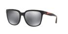 Emporio Armani 55 Black Square Sunglasses - Ea4070