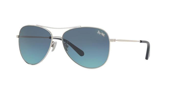 Coach 58 Silver Aviator Sunglasses - Hc7079