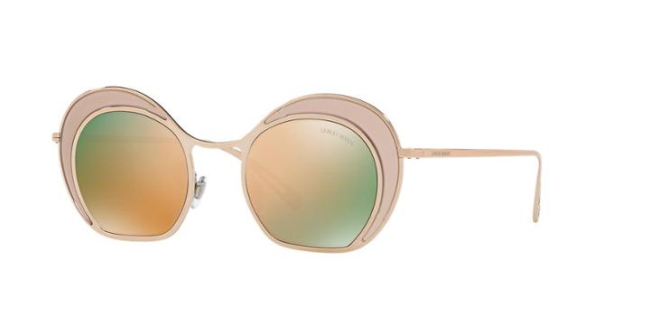 Giorgio Armani 47 Grey Round Sunglasses - Ar6073