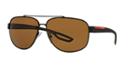 Prada Linea Rossa Black Matte Rectangle Sunglasses - Ps 58qs