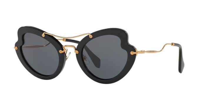 Miu Miu Mu Black Square Sunglasses - 11rs