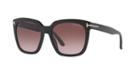 Tom Ford 55 Black Rectangle Sunglasses - Ft0502