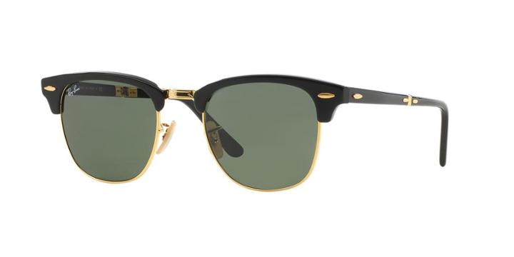 Ray-ban Clubmaster Folding Black Square Sunglasses - Rb2176