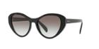 Prada Pr 14us 55 Black Cat-eye Sunglasses
