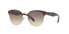 Prada Pr 61ts 54 Gold Round Sunglasses