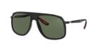 Ray-ban Rb4308m 58 Black Matte Wrap Sunglasses