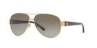 Tory Burch 60 Gold Pilot Sunglasses - Ty6057