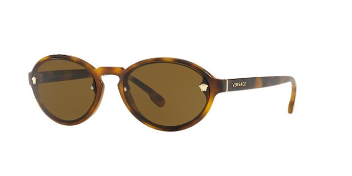 Versace 54 Tortoise Oval Sunglasses - Ve4352