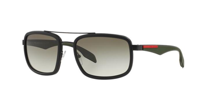 Prada Linea Rossa Ps 52ps Black Rectangle Sunglasses