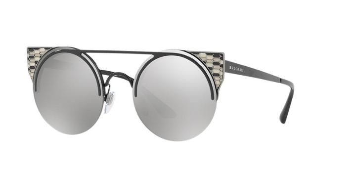 Bvlgari Serpenteyes Black Round Sunglasses - Bv6088