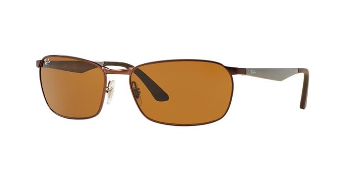 Ray-ban Brown Rectangle Sunglasses - Rb3534